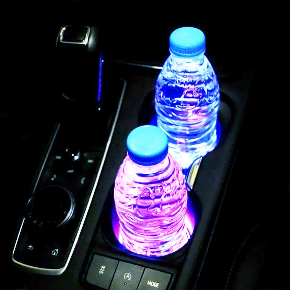 For BMW 3Series 2011-2023 7Color LED Interior Ambient Lights Cup Holder Coasters - Изображение 4 из 4