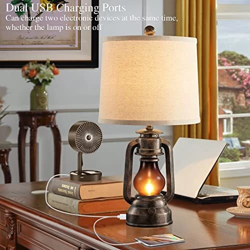 Vintage lantern cheap table lamp
