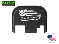 NDZ Glock Gen 1-4 17 19 Aluminum Slide Cover Back Plate - Will Not Comply