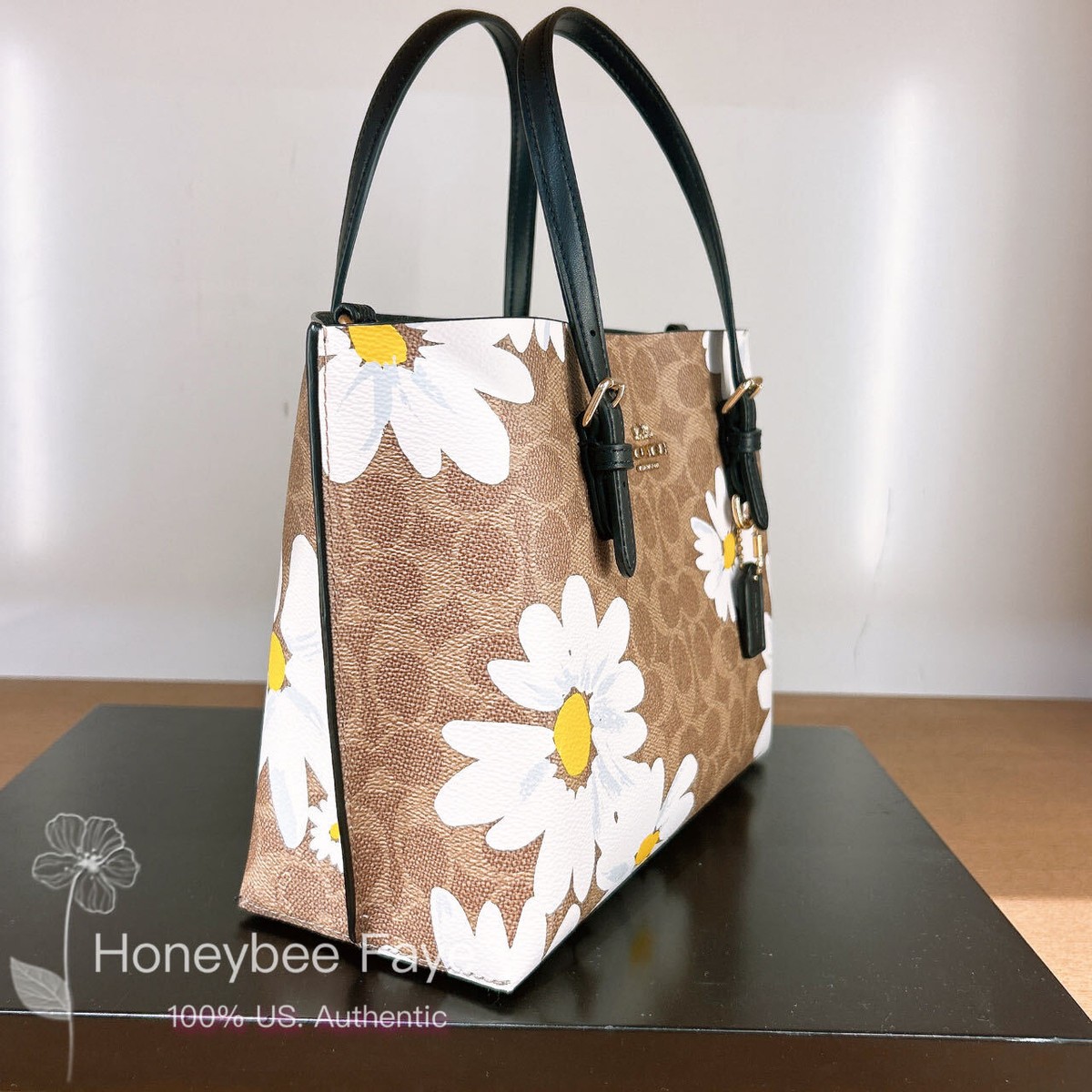 COACH◇Mollie トート 25 Floral Print 在庫確認ください CZ592 NWT Coach Mollie Tote Bag 25 In Signature Canvas With Floral
