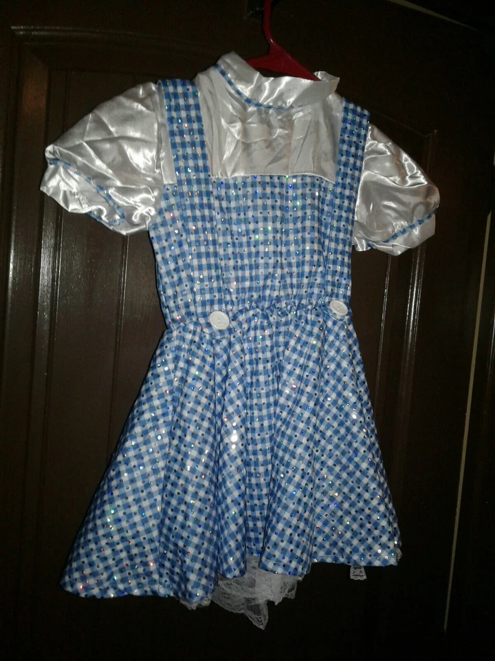 Dorothy Mago de Oz Niñas Halloween Disfraz Vestido Brillo TALLA PEQUEÑA Foto 2 de 4