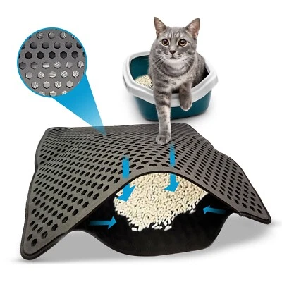 PÄTSWORLD Katzenklo Matte Katzenstreu Sammler Unterlage Vorleger wasserdicht Toilette