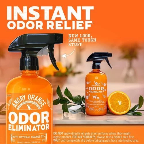 ANGRY ORANGE Pet Odor Eliminator for Strong Citrus Deodorizer