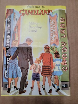 Vintage 1962 Milton Bradley Land Pamphlet Ad Welcome to Gameland 