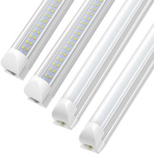 T8 8FT LED Shop Light Fixtures 90W 6000K LED Garage Workshop Ceiling Tube Lights