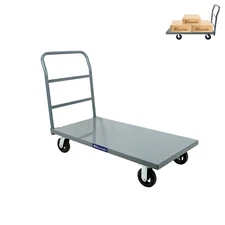 2000lb Steel Heavy Duty Platform Truck Push Dolly Flat Dolly Cart w/ Casters New