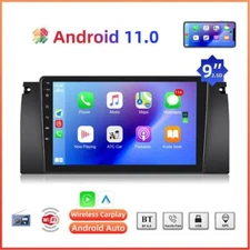 Fit For BMW E39 9" Carplay Android 11 Car FM/RDS Radio Stereo GPS Wifi w/Camera
