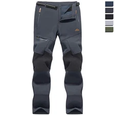 Men's Mountain Ski Snowboard Pants Insulated Fleece Lined Waterproof Trousers US