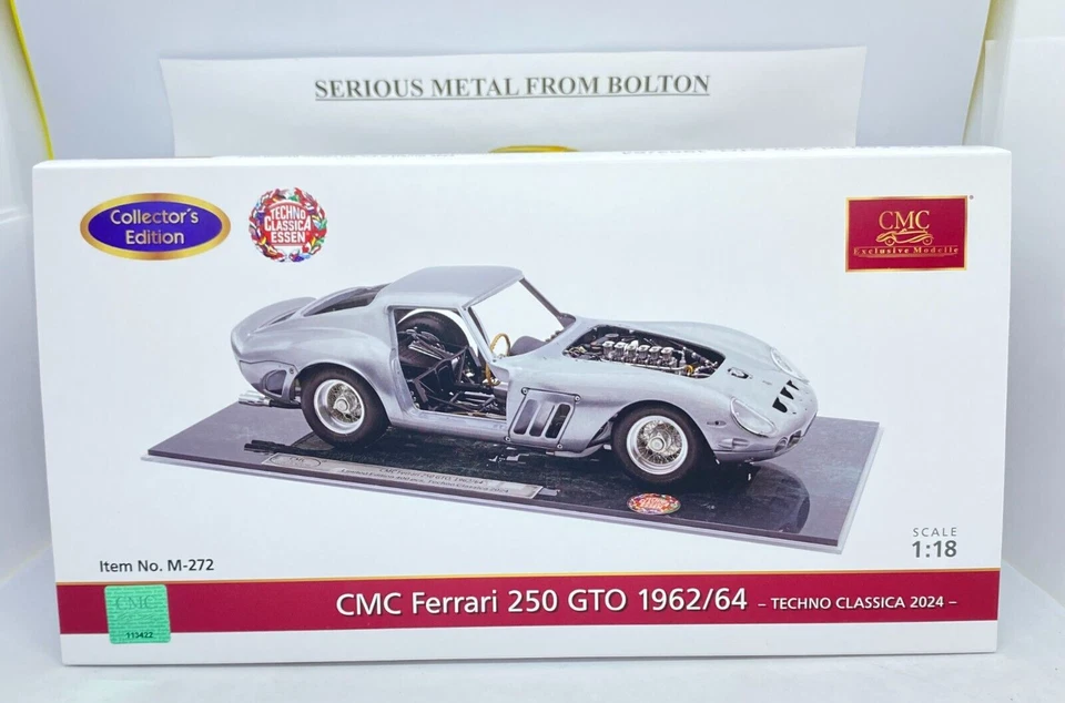 CMC M-272 FERRARI 250 GTO 1962 TECHNO CLASSICA 2024 CLEAR FINISH L/E 400 1:18 - Image 2 of 4
