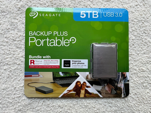 Seagate Backup Plus 5TB HDD External Portable Hard Drive New Sealed