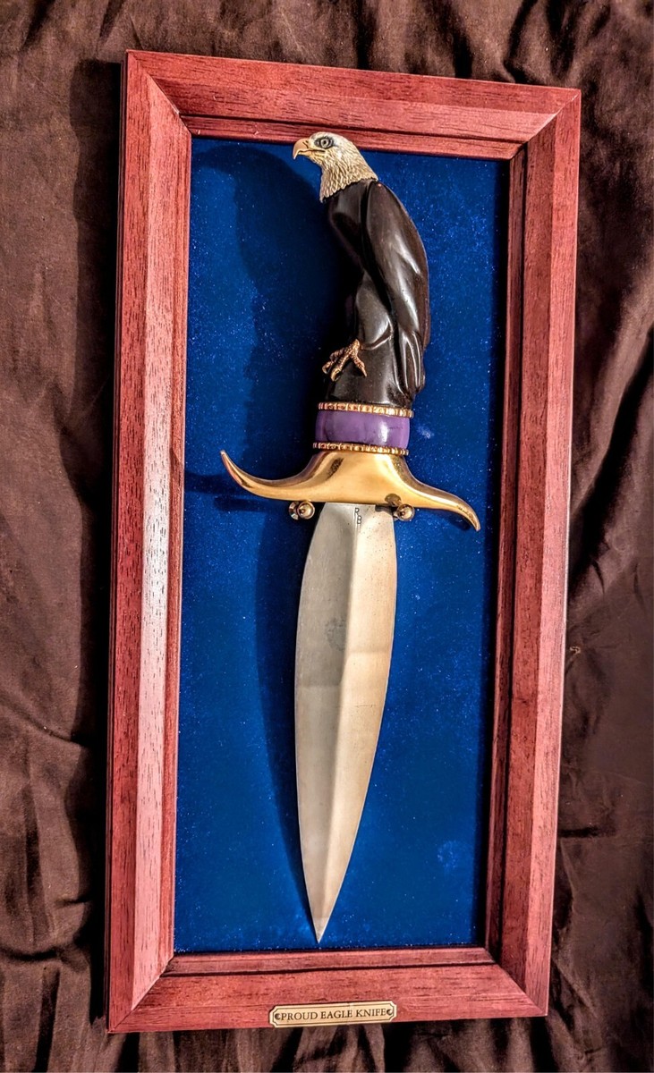 FRANKLIN MINT THE PROUD EAGLE KNIFE BY RAY BEERS WITH DISPLAY | eBay