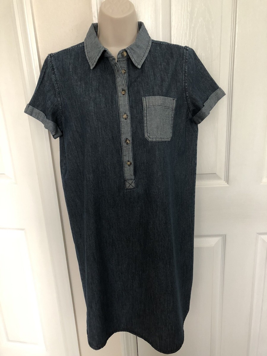 universal denim dress Women Denim Button-Down Ankle Dress - Universal
