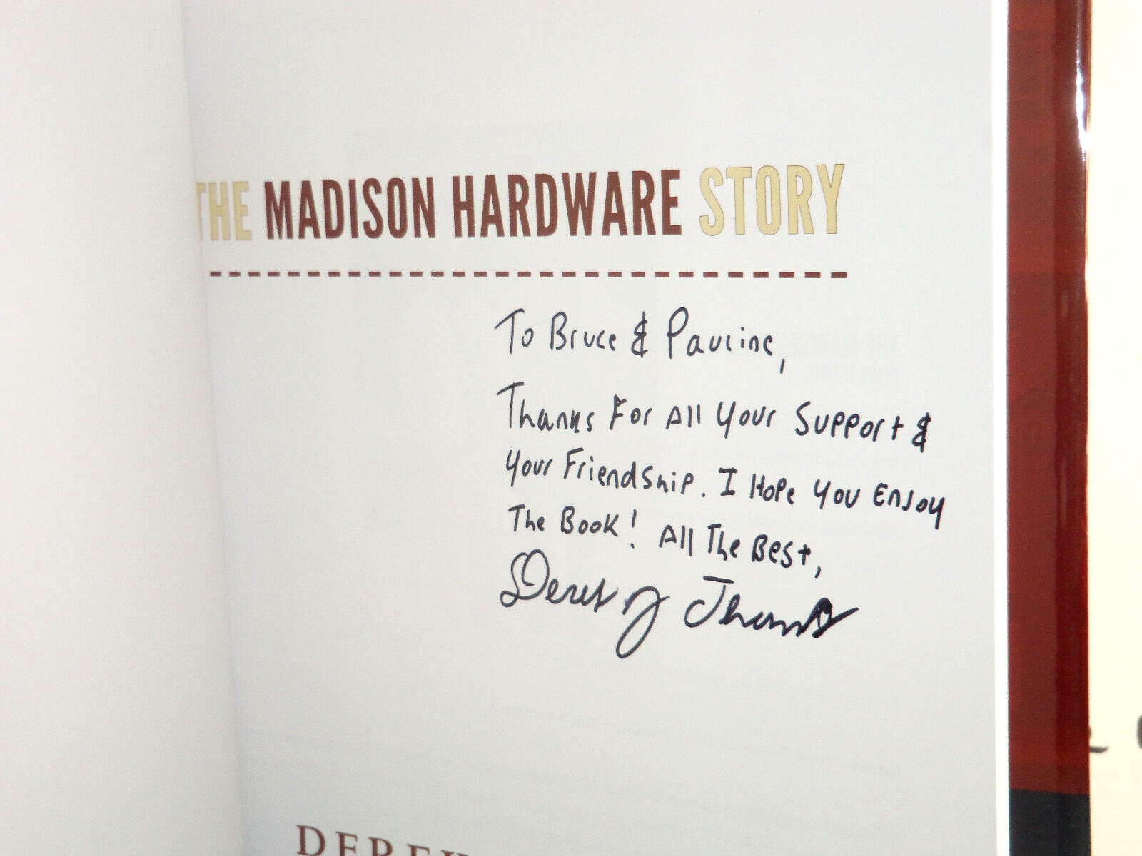 The Madison Hardware Story by Derek Thomas - signed***STORE CLOSING OCT 2025***