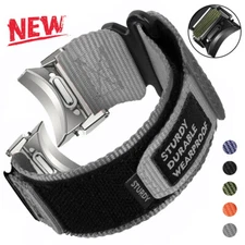 No Gaps Nylon Band For Samsung Galaxy Watch 6 Classic 43/47mm 6 5 4 Loop Strap