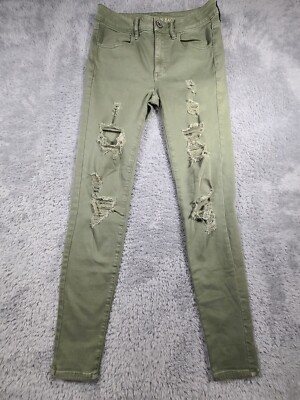 American Eagle Womens Hi Rise Jegging Super Stretch X Size 6 Regular Green