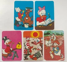 Disney Daisy Grandma Donald Duck Vintage 1970s Original Newsagent Swap Cards x5