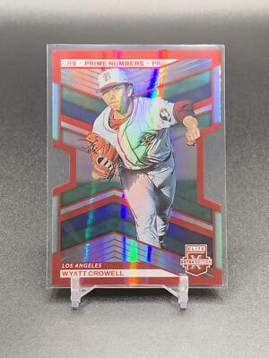 2023 Elite Extra Edition Wyatt Crowell 74 Prime Numbers Red Die-Cut /200