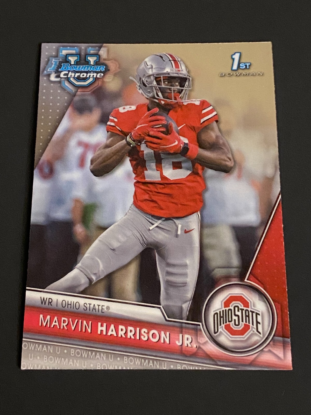 2023 Bowman U Chrome Marvin Harrison Jr. 1st Bowman Base Ohio State Buckeyes