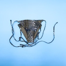 Victorias Secret Leopard Print Large Brazilian Tie Bikini Bottom Swimsuit New