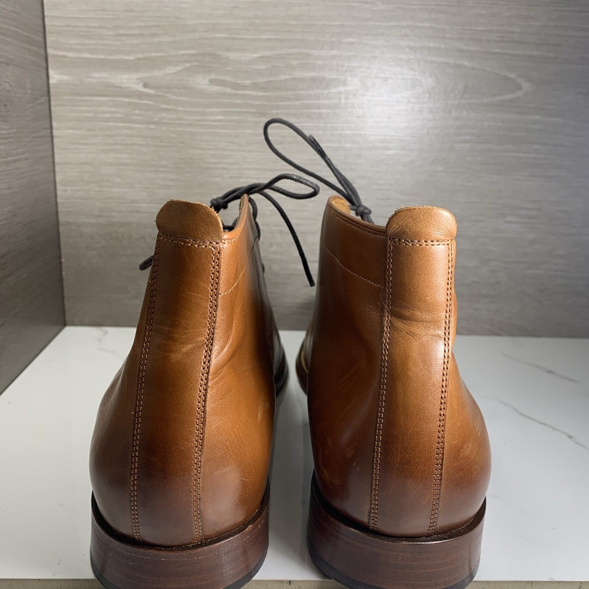 Cole Haan Boots Men 10 Brown Shoes Gramercy Chukka Leather  display picture 1