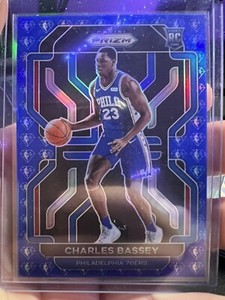 2021-22 Panini Prizm 75th Anniversary Blue Charles Bassey Rookie Card #304 RC SP