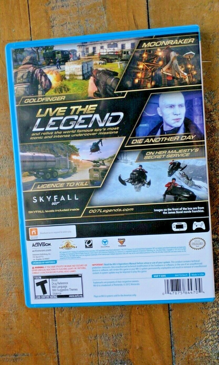 007 Legends Nintendo Wii U James Bond complete in box CIB