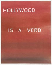 Edward Ruscha - Hollywood is a Verb 30x40IN Rolled Canvas Home Decor print