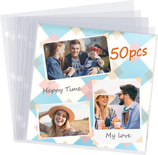 12X12 Scrapbook Page Protectors, 50 Pack, Scrapbook Refill Pages Protective