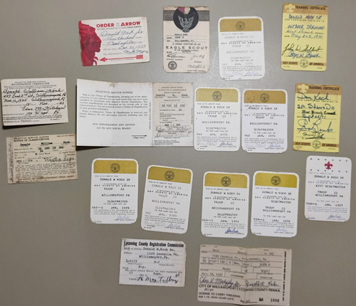 1950s-70s Boy Scouts ID Cards, Selective Service, License to Carry - One Person