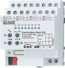 Jung KNX Fan-Coil-Aktor 2-fach FCA 2 REGHE Bussystem-Heizungsaktor FCA2REGHE