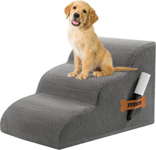 Dog Stairs Ramp for Bed  Couch   3-Tier 15" Extra Wide Pet Steps with Non-Slip