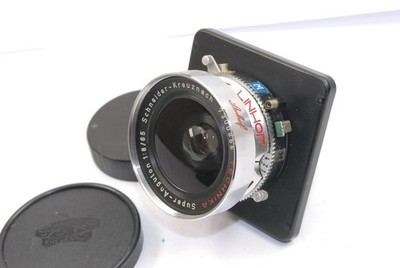 65mm f/8 LINHOF Schneider Super Angulon Objektiv in Synchro Compur Shutter. 6x9cm
