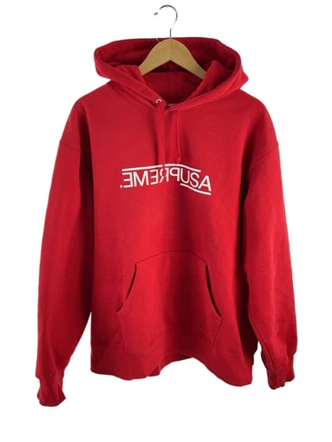 Sweat à capuche Supreme rouge L occasion