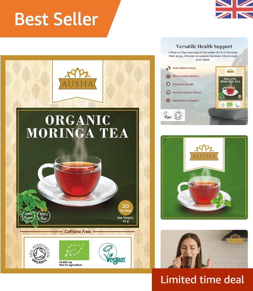 Detox with Organic Moringa Tea Bags | 20 Herbal Infusions for Wellness