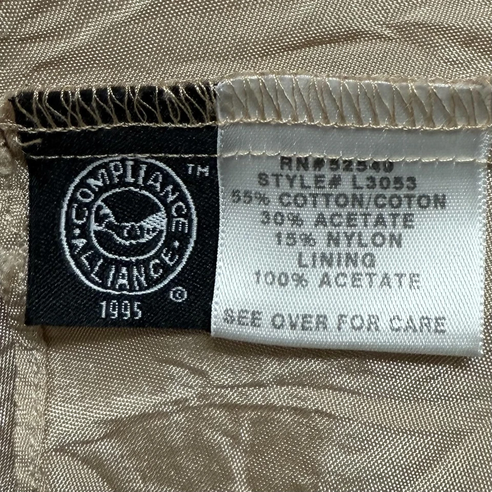 VTG Laundry by Shelli Segal Dress Womens M Black Tan Floral Lace Overlay Evening - Image 3 of 4