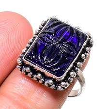 Tiger Eye Gemstone 925 Sterling Silver Jewelry Ring Size 9 Gift for Her p410