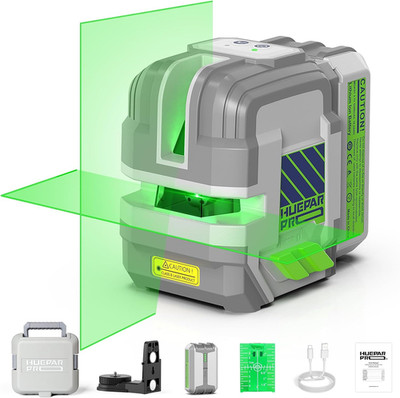 Huepar Pro Laser Level Rechargeable, Self Leveling Green Cross Line Laser Level 