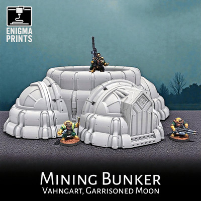Bergbau Bunker - 28mm 3D gedruckt Space Dwarf Tabletop Wargaming Gelände