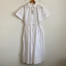 J Crew Elena Shirtdress in Cotton Poplin Womens Size 4 White