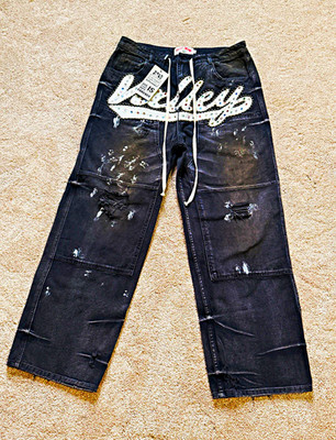 Vale Forever Fury Painters jeans in the ''Dest/Dirt/Black'' w/ rhinestone logo