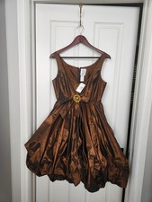 Juan Carlos Pinera High-End Evening Dress 100% Silk Size M Ori. $1200