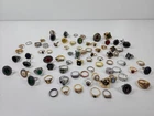 VTG Costume Ring Jewelry Lot 76 Pcs