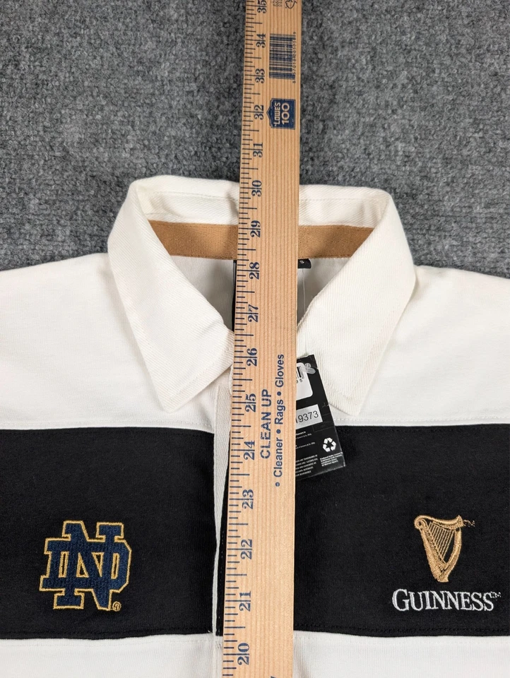 Notre Dame Guiness Long Sleeve Rugby Shirt Mens Small Striped Fighting Irish NWT - Image 4 of 4