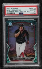 2023 Bowman Aqua Lunar Crater Refractor /125 Deyvison De Los Santos PSA 10 11oq