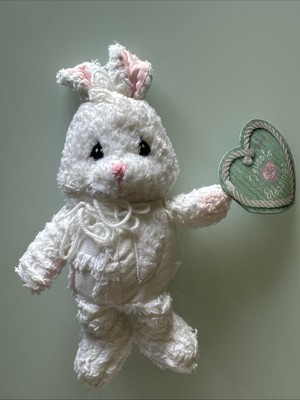 Precious Moments Delicate Blessings Chenille White Bunny Rabbit Plush 11  Easter