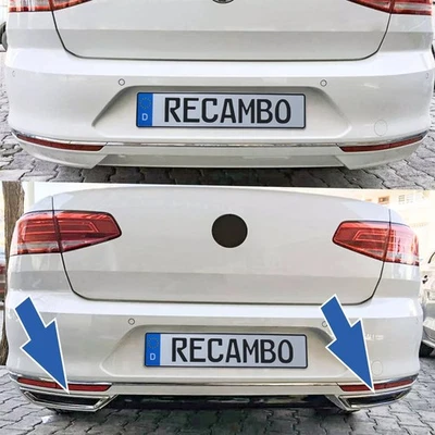 Edelstahl Auspuff Atrappen passend für Passat B8 3G | 2014-2019 | bis Facelift - Bild 1 von 4