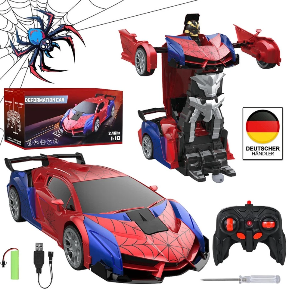 Transformation Roboter Spider RC Auto 1:18 mit Fernbedienung Auto Spielzeug NEU - Bild 4 von 4