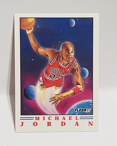 Fleer 1991 Michael Jordan 2 of 6 Insert Chicago Bulls Basketball Card
