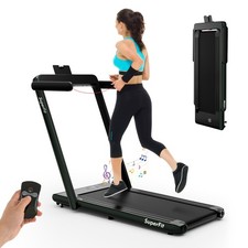 Motorized Treadmill Folding Under Desk Electric Treadmill Green