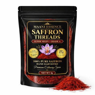 Saffron Threads Kashmiri Premium Saffron Threads, Grade AAA+ Super Negin